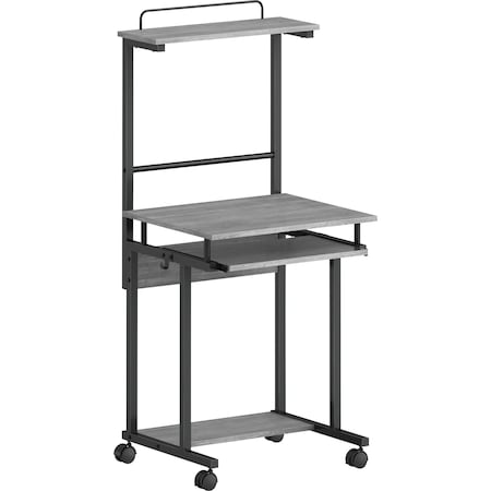 Nusparc Mobile Computer Workstation, 110lb Capacity, Weathered Charcoal NPRWS100AMWC